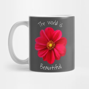 World is beatiful love flower Mug